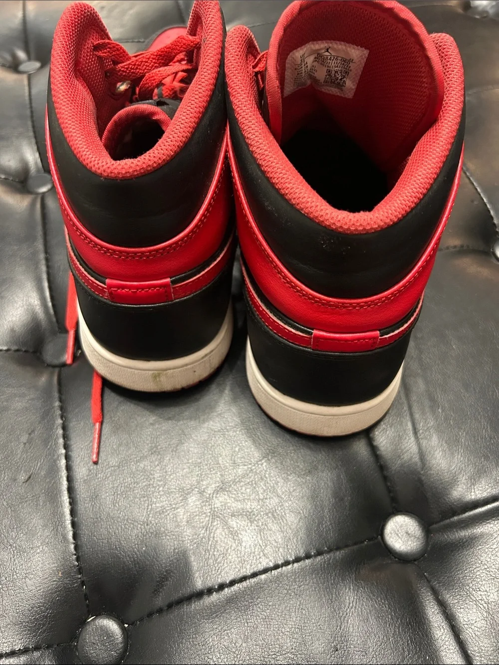 Nike Red and Black High-Top Sneakers